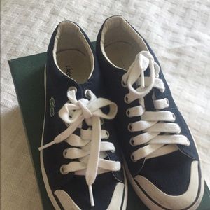 Lacoste Canvas Navy Sneakers
